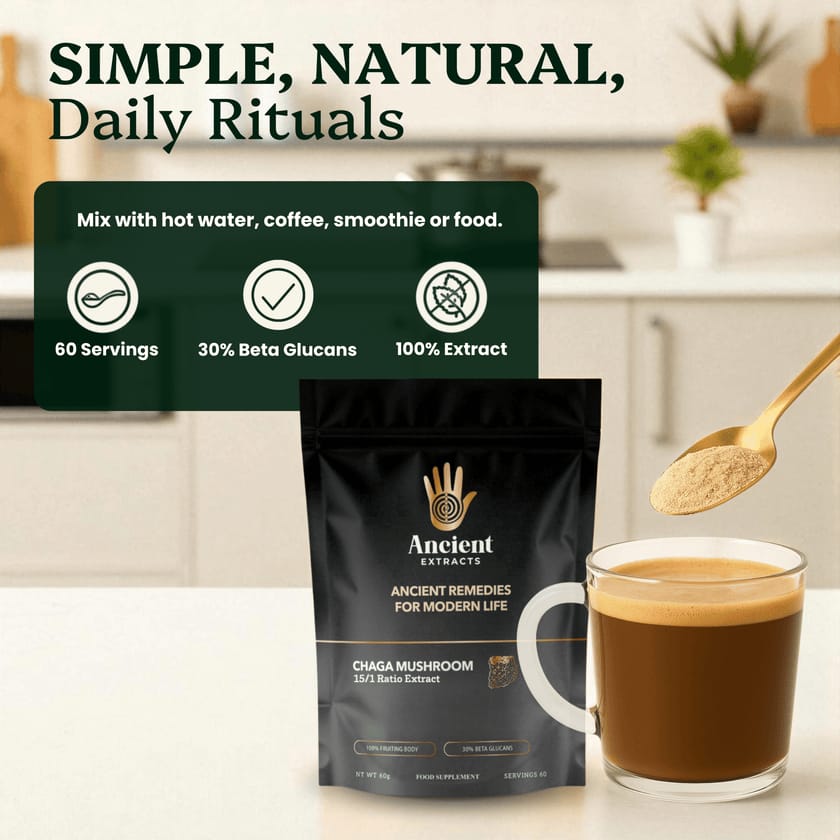 Chaga Mushroom Extract Powder - 30% Beta-glucan (60g)