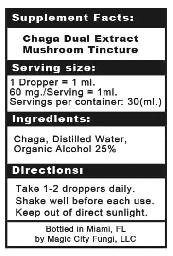 Chaga Dual Extract Tincture