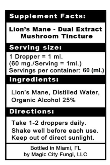Lions Mane Dual Extract Tincture