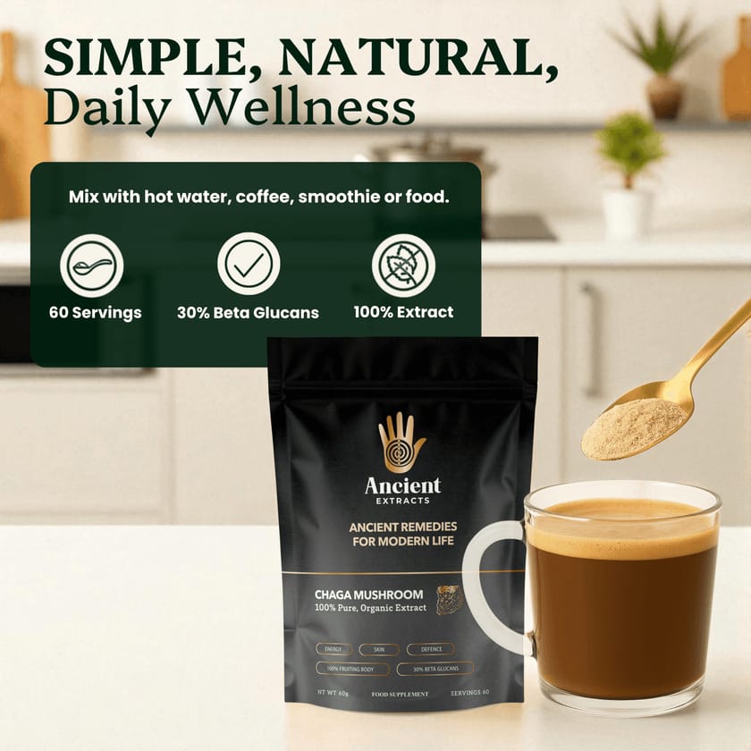 Endurance Pair Chaga & Cordyceps Extracts - 30% Beta Glucans (60g each)