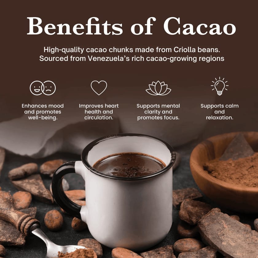 Ceremonial Pair - Matcha AAAA+ Grade & Cacao Chunks - 100% Raw Criolla